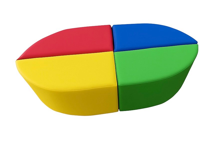 Puff lua, confeccionado em courvin